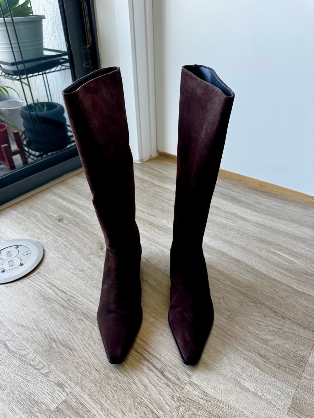 Reformation Tall Suede Over-the-Knee Boot in Dark Brown - Picture 7 of 8